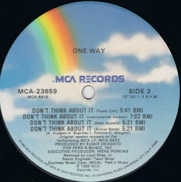 One Way : Don't Think About It (12")