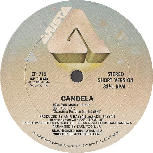 Candela : Love You Madly (12")
