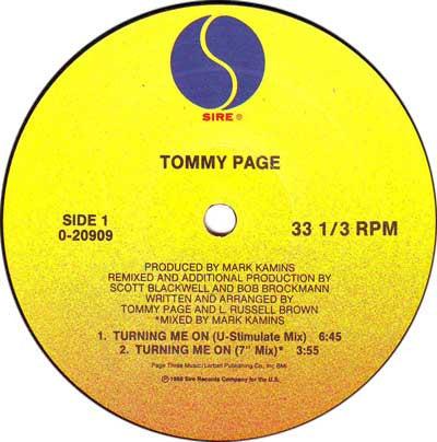 Tommy Page : Turning Me On (12")
