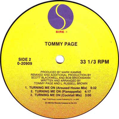 Tommy Page : Turning Me On (12")