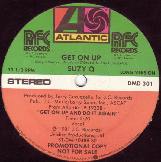 Suzy Q : Get On Up (12", Promo)