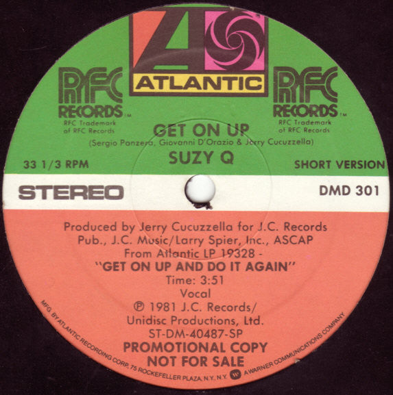 Suzy Q : Get On Up (12", Promo)