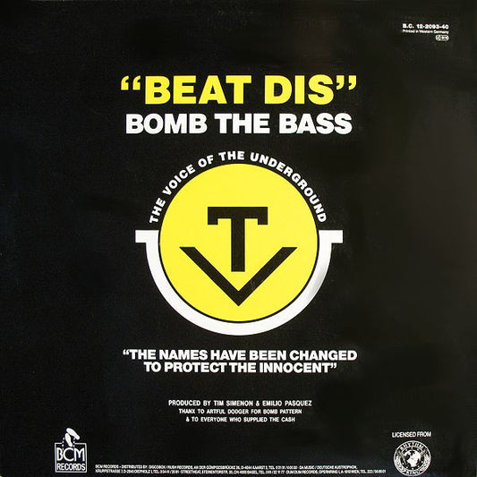 Bomb The Bass : Beat Dis (12", Maxi)