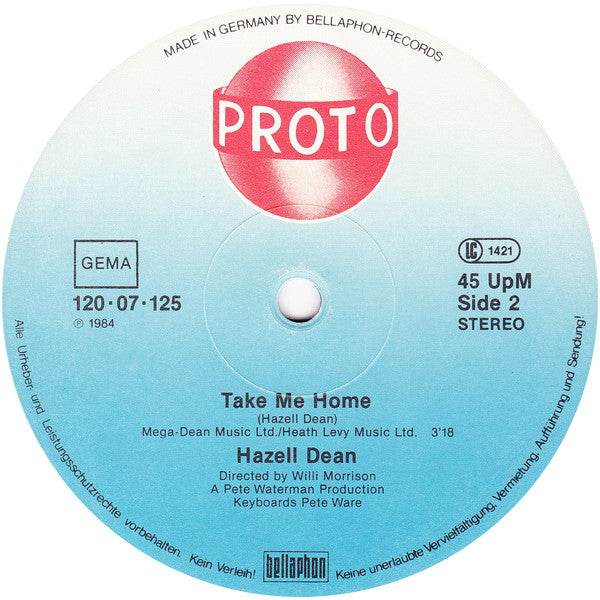 Hazell Dean : Back In My Arms (Once Again) (12")