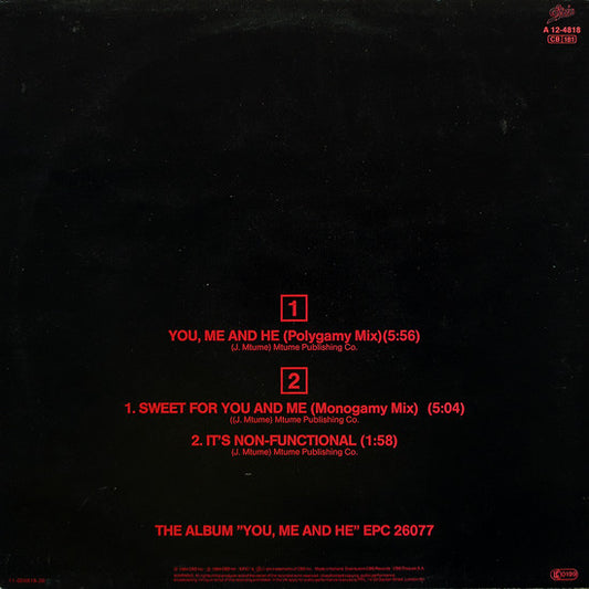 Mtume : You, Me And He (12",Maxi-Single,45 RPM)