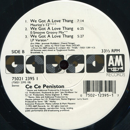 Ce Ce Peniston : We Got A Love Thang (12")