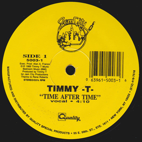 Timmy -T-* : Time After Time (12")