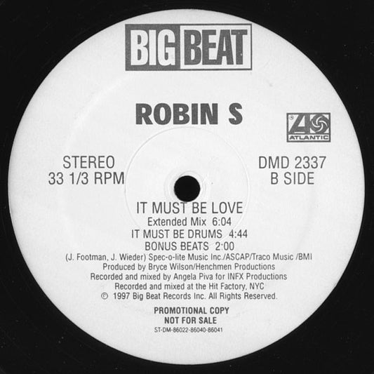Robin S. : It Must Be Love (12", Promo)