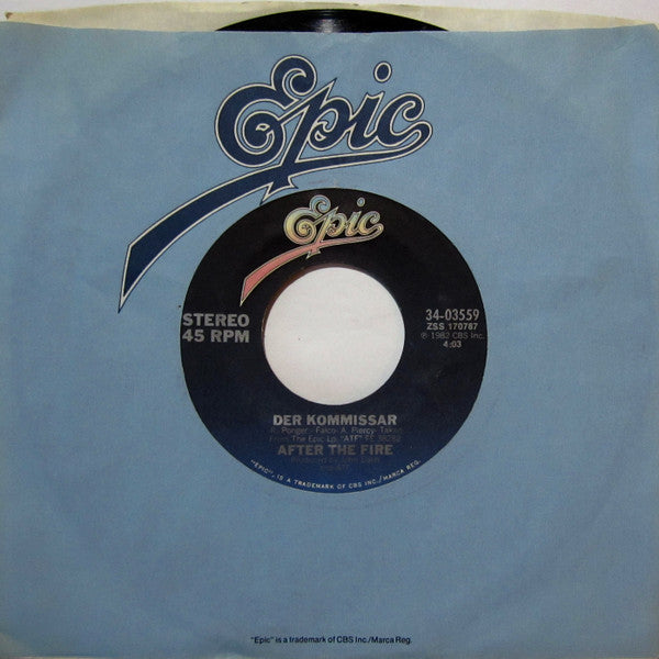 After The Fire : Der Kommissar / Dancing In The Shadows (7", Single, Styrene, Pit)