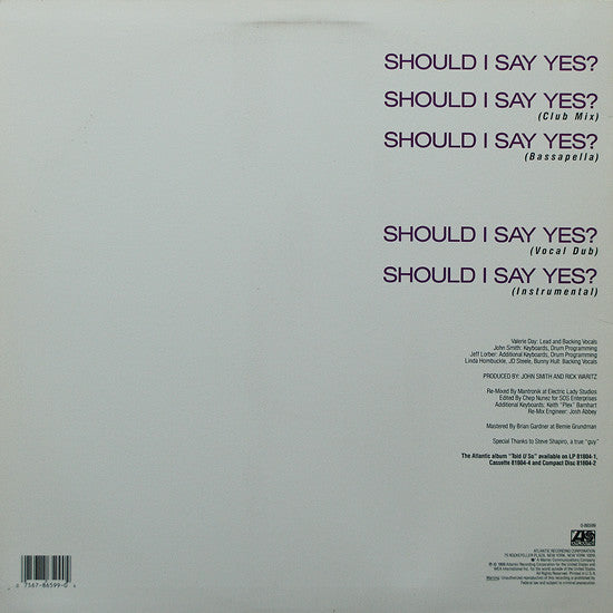 Nu Shooz : Should I Say Yes? (12")