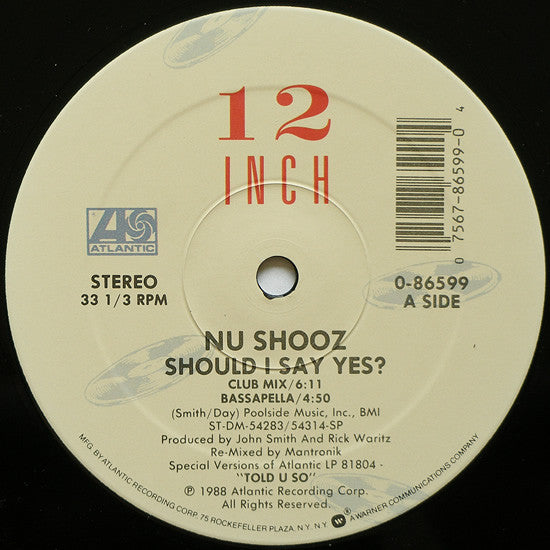 Nu Shooz : Should I Say Yes? (12")