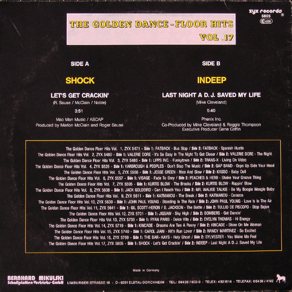Shock (3) / Indeep : The Golden Dance-Floor Hits Vol. 17 (12")