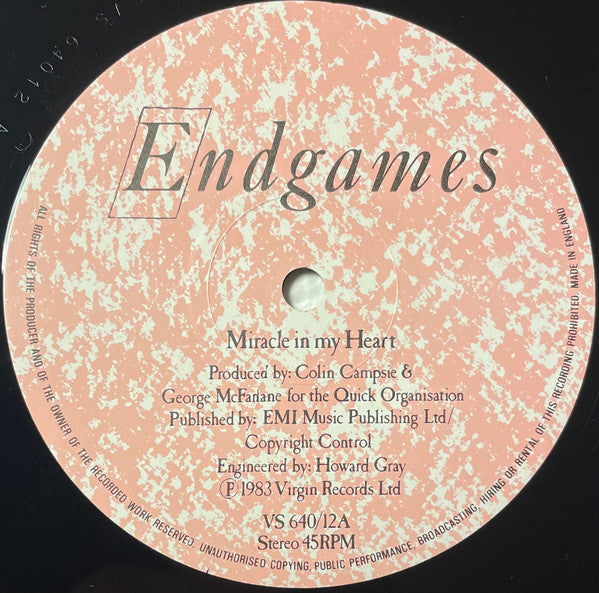 Endgames : Miracle In My Heart (12")