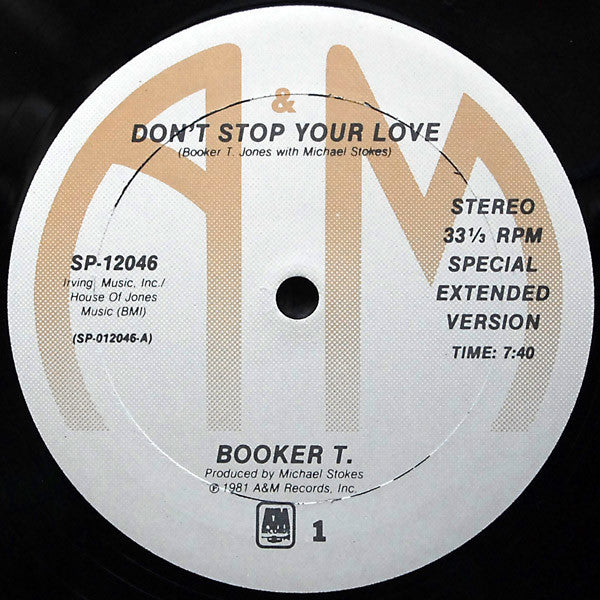 Booker T. Jones : Don't Stop Your Love (12", MR)