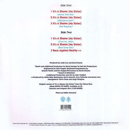 Monie Love : It's A Shame (My Sister) (12", Maxi)