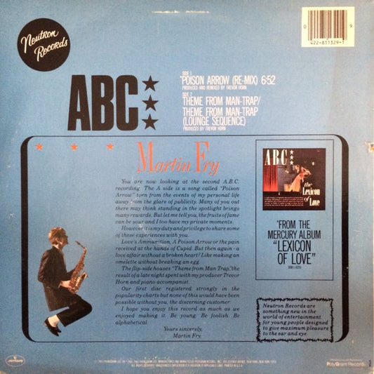 ABC : Poison Arrow (New Re-mix) (12", Single, Hau)