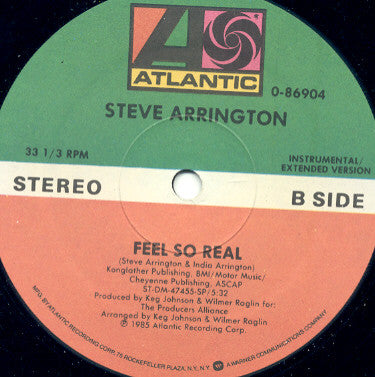 Steve Arrington : Feel So Real (12", Maxi)