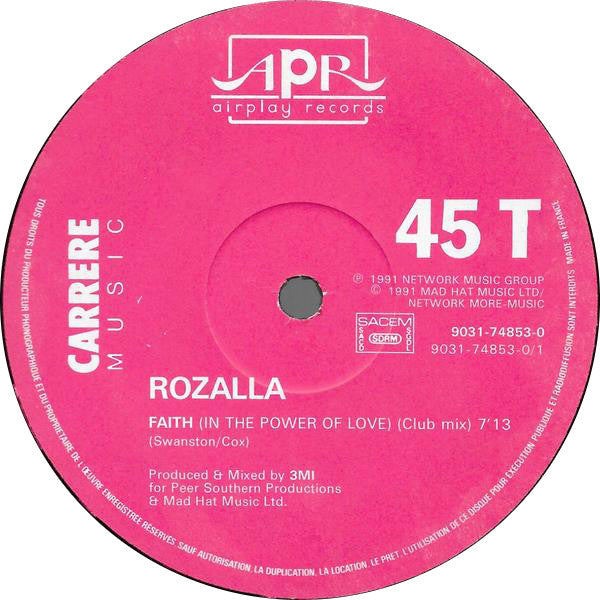 Rozalla : Faith (In The Power Of Love) (12", Maxi)