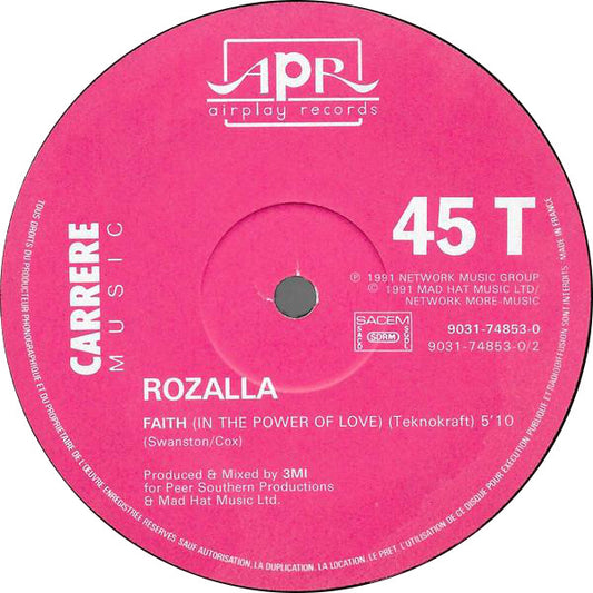 Rozalla : Faith (In The Power Of Love) (12", Maxi)