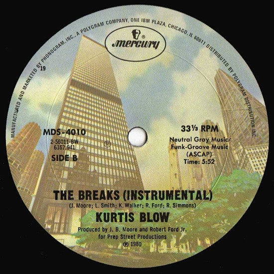 Kurtis Blow : The Breaks (12", Single, 19 )