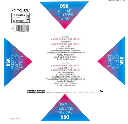 DSK : Work My Body Over (Sweat) (12", Maxi)