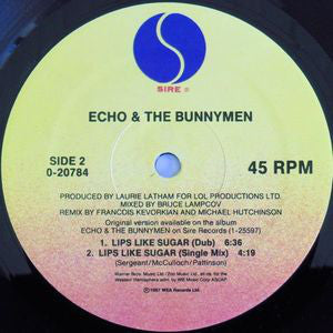 Echo & The Bunnymen : Lips Like Sugar (12", Maxi + Flexi, 9", S/Sided)