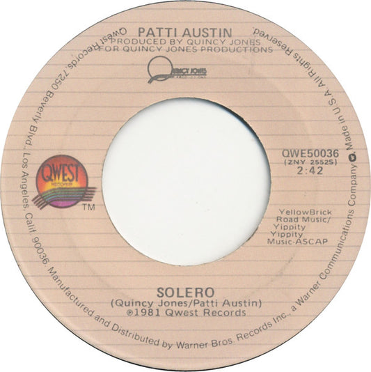 Patti Austin : Baby, Come To Me (7", Single, Jac)
