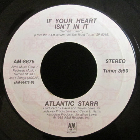 Atlantic Starr : Secret Lovers / If Your Heart Isn't In It (7", Single, RE)