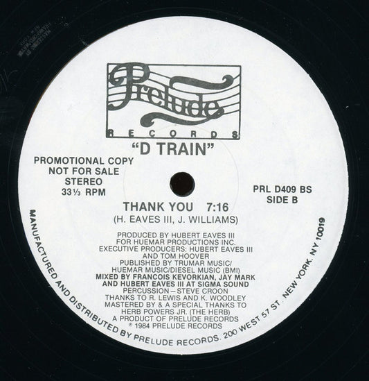 D-Train : Thank You (12", Promo)