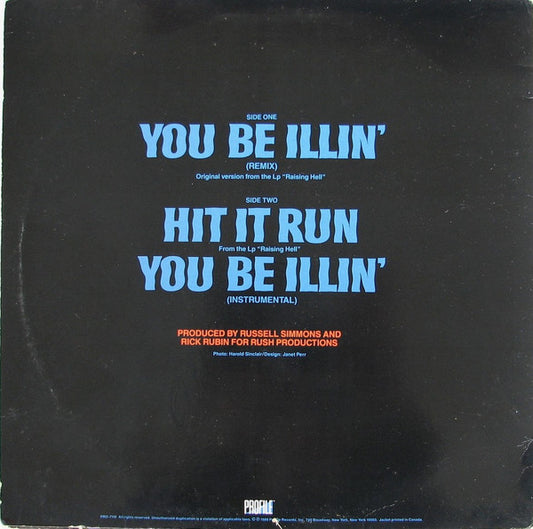 Run-D.M.C.* : You Be Illin' (Remix) (12", Single)