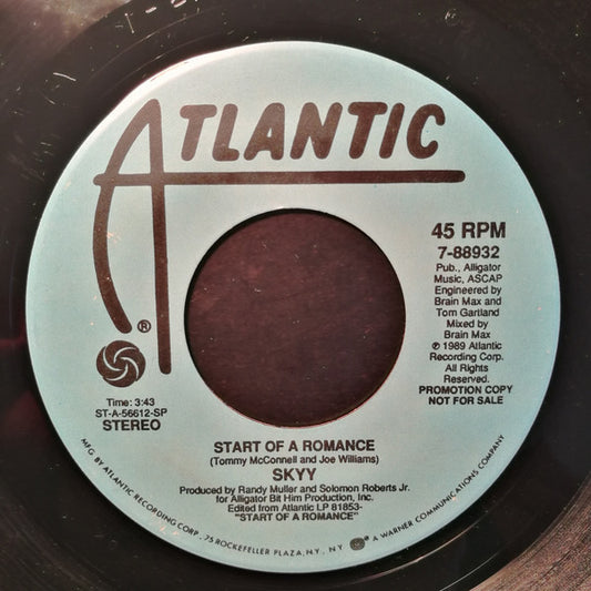 Skyy : Start Of A Romance (7", Promo)