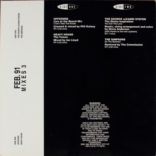 Various : February 91 - Mixes 3 (12")