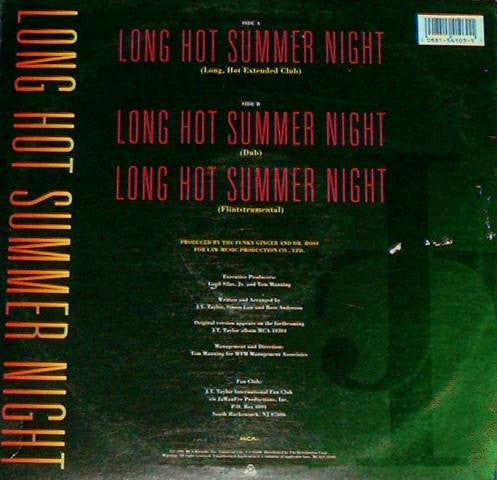 J.T. Taylor : Long Hot Summer Night (12")