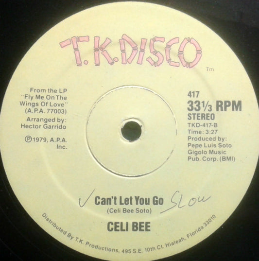 Celi Bee : Love Drops / Can't Let You Go (12")