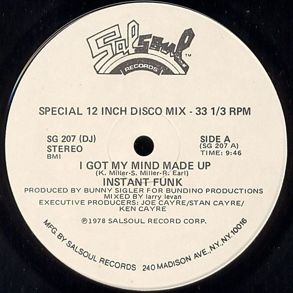 Instant Funk : I Got My Mind Made Up (12", Single, Promo)