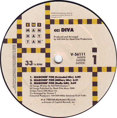cc: DIVA : Searchin' For (12")