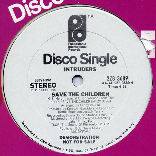 Intruders* : I'll Always Love My Mama (12", Single, Promo)