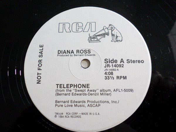 Diana Ross : Telephone (12", Promo, Ind)