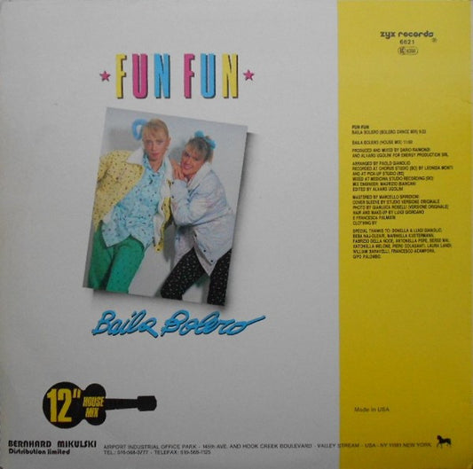Disco de Vinil - Fun Fun - Baila Bolero (12", Single) VG+