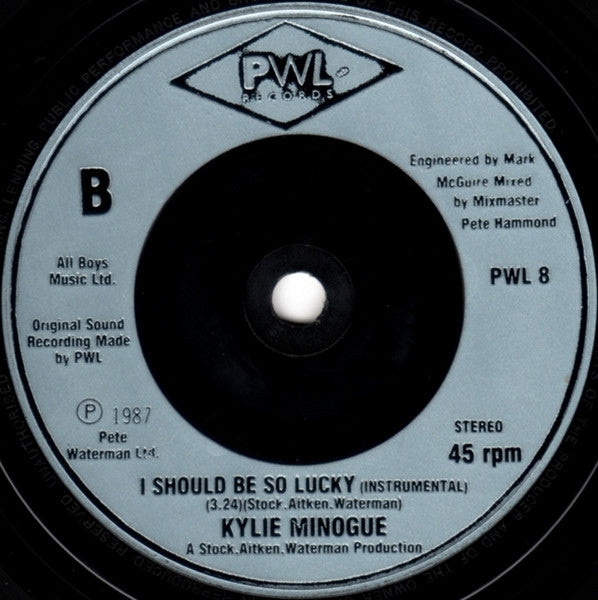Kylie Minogue - I Should Be So Lucky (12", Maxi) VG+