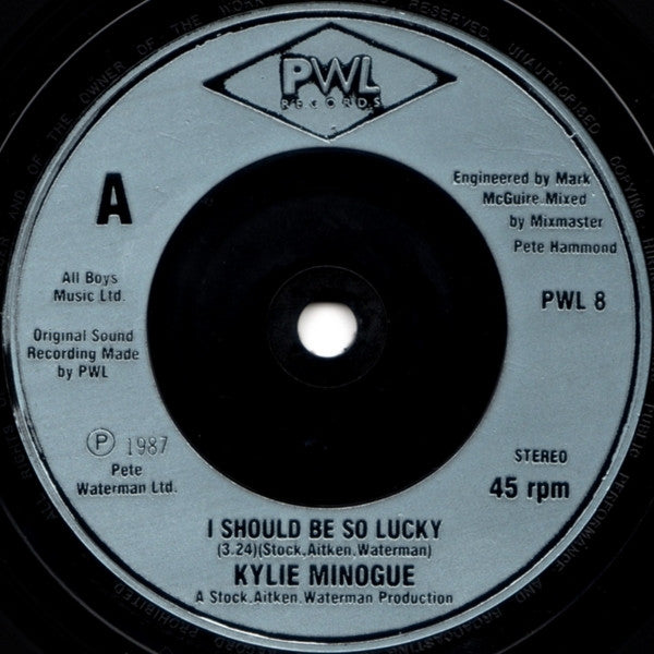 Kylie Minogue - I Should Be So Lucky (12", Maxi) VG+