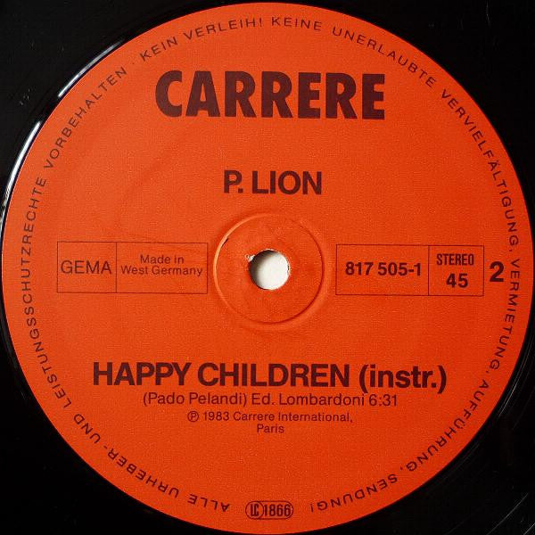 Disco de Vinil - P. Lion - Happy Children (12", Maxi) VG