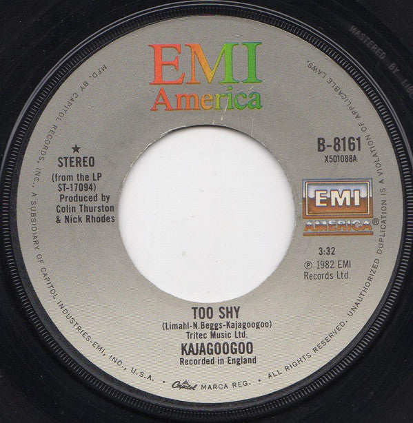 Kajagoogoo : Too Shy (7", Single, Win)