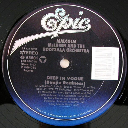 Disco de Vinil - Malcolm McLaren And The Bootzilla Orchestra - Deep In Vogue (12") VG+