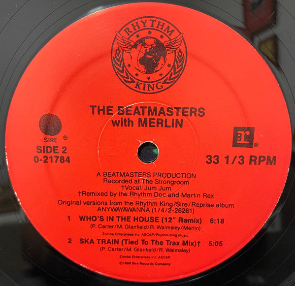 Disco de Vinil - The Beatmasters With Merlin - Who's In The House (12") VG+