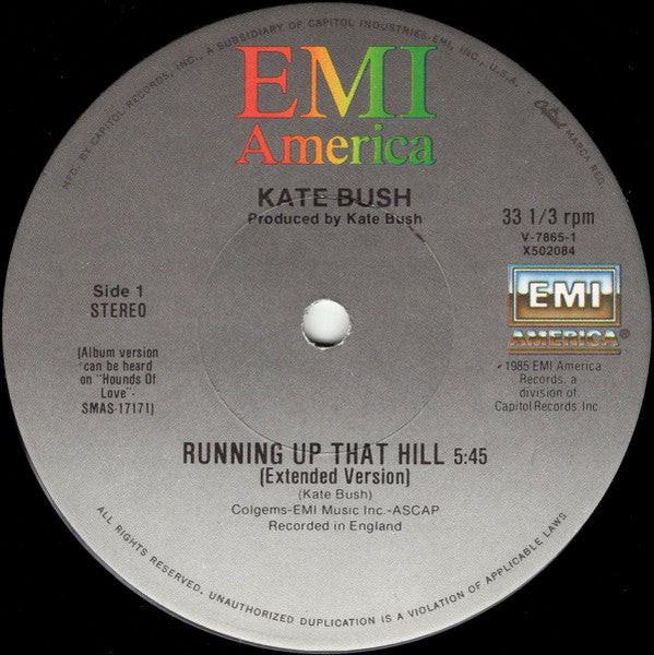 Disco de Vinil - Kate Bush - Running Up That Hill (12", Single) NM or M-