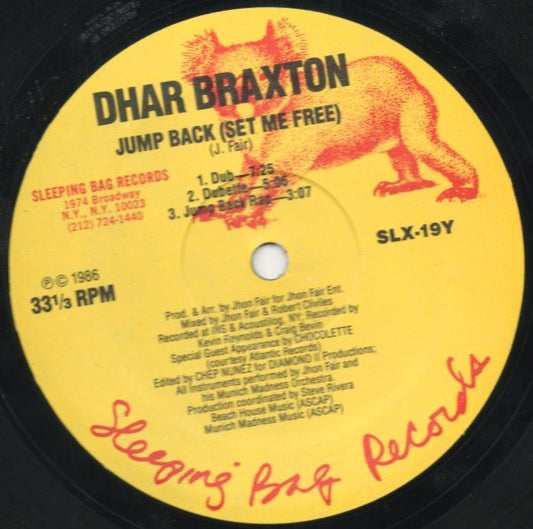 Disco de Vinil - Dhar Braxton - Jump Back (Set Me Free) (12") VG+