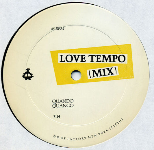Disco de Vinil - Quando Quango - Love Tempo (12") VG+