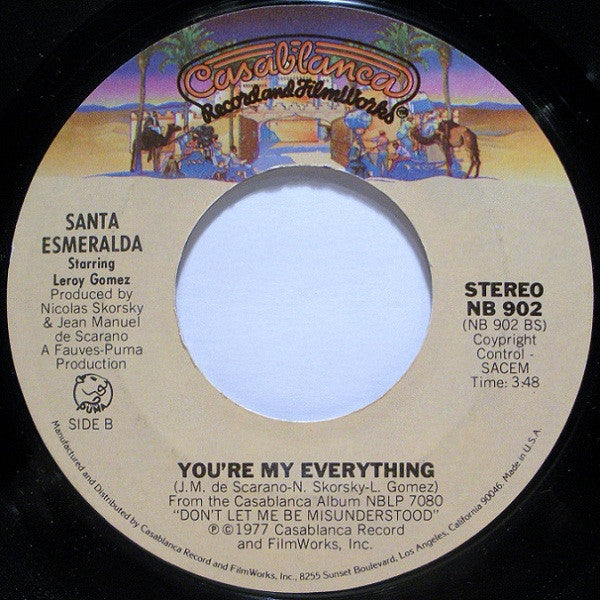 Santa Esmeralda Starring Leroy Gomez : Don't Let Me Be Misunderstood (7", Single, Styrene, PRC)