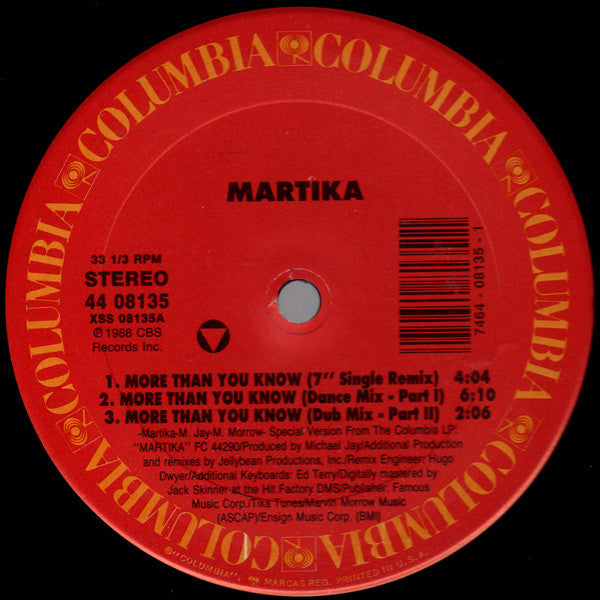 Martika : More Than You Know (12")